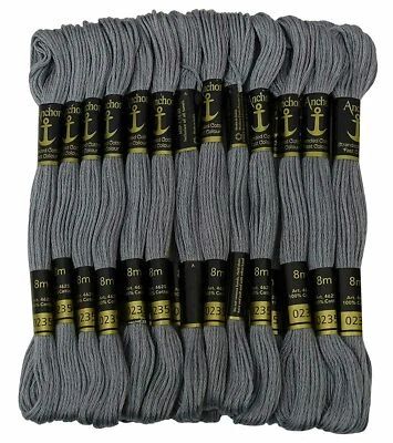 Anchor Threads Stranded Cotton Thread Cross Stitch Hand Embroidery Floss Gray - Image 1 of 4
