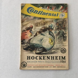 1961 Hockenheim Motorradrennen Grand Prix Rennprogrammbuch deutscher BMW + - Bild 1 von 10