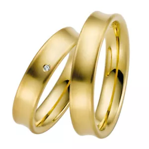 Anillo de boda Rauschmayer 85520 en 585/- oro amarillo con gafas 0,01 ct. w/si - Imagen 1 de 2