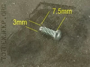 LOT 10 RIVETS POUR PLAQUE PLAQUETTE ALLUMEUR GENE DEMARREUR PHOTO JEEP WILLYS US - Foto 1 di 1