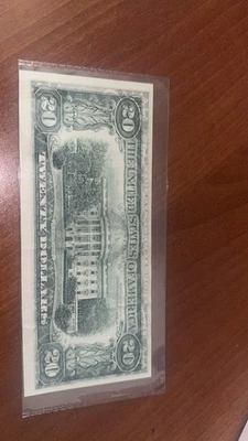 1985 20$ bill overprint on back error  - Image 1 of 3