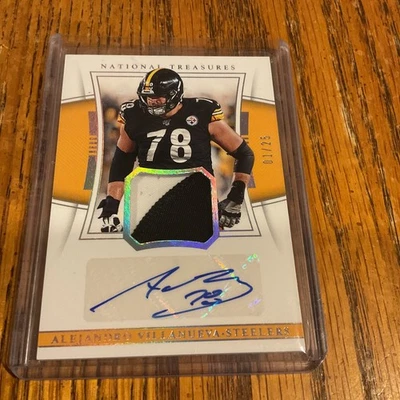 2019 Panini National Treasures Alejandro Villanueva Material Signatures 01/25 - Image 1 of 4
