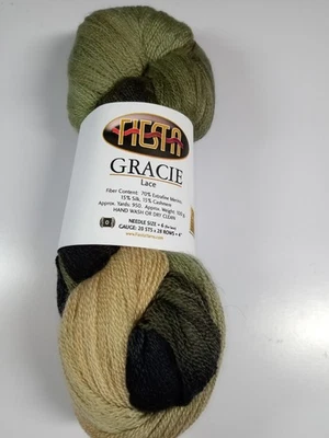 Fiesta Yarn Gracie Lace-Camo Man-950 Yards- Extrafine Merino Wool/Silk/Cashmere - Image 1 of 2