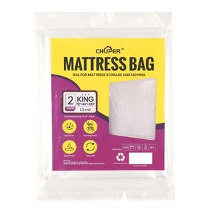 2 Pack King/California King Mattress Bag for Moving, Waterproof Plastic Mattr... - Picture 1 of 7