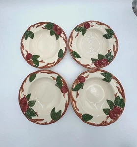 Vintage Franciscan Dinner Ware Apple 8.5" Rimmed Soup Bowls (4) USA Holiday Gift - Picture 1 of 13