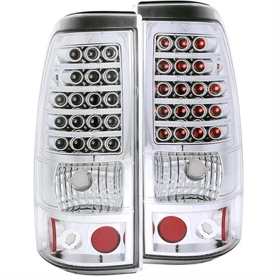 Anzo LED Taillights Clear W/ Red Inserts Chrome 2003-2006 Chevy Silverado 1500 - Изображение 1 из 4