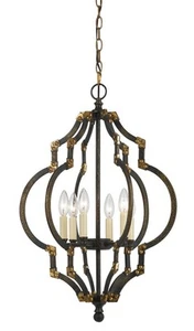 Used Cal Lighting FX-3593-6 Howell-Six Light Pendant-17 Inches Wide by 27.5 - Picture 1 of 1