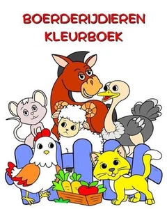 Boerderijdieren Kleurboek: Grote illustraties, grappige dieren om te kleuren voo - Picture 1 of 1