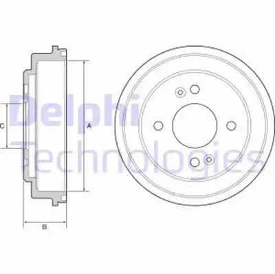 Bremstrommel BF550 DELPHI für KIA PICANTO I - Bild 1 von 4