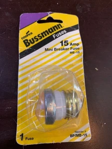 FUSE 15amp mini breaker fuse 125V Cooper Bussmann BP/MB-15 - Picture 1 of 3