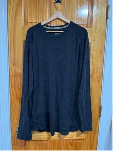 Smartwool Grey Men’s 100% Merino Wool Shirt Long Sleeve Base Layer Size XXL - Picture 1 of 7