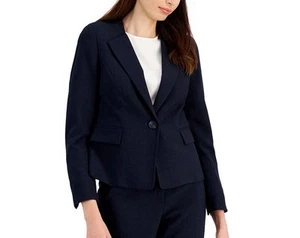 Le Suit Women's Petite Kate One-Button Suit Jacket (Indigo, 12P) - Picture 1 of 4