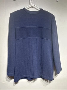 St. John Basics Langarm Pullover dunkelblau Gr. L P2P 22" - Bild 1 von 14