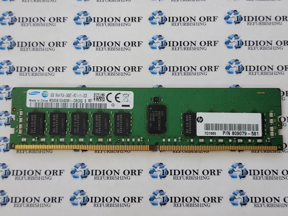 SAMSUNG 8 GB DDR4R SERVER RAM PC4-2400T 1Rx4 M393A1G40DB1-CRC, SKU 12979 - Image 1 of 1