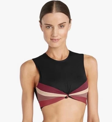 Robin Piccone Billie Tank Bikini Top In Black SZ M NWOT - Image 1 of 4