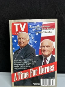 TV Guide A TIME FOR HEROES WALTER CRONKITE JOHN GLENN OCT 24 98 CLEVELAND OH    - Picture 1 of 1