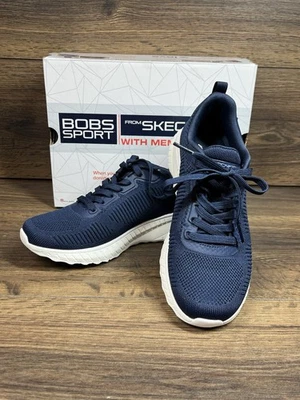Skechers BOBS Sport Squad Chaos Face Off Comfort Navy Blue Shoes Women's 6 NEW - Image 1 of 4