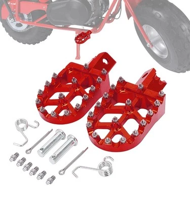 Foot Pegs Footpegs with springs For CRF230F CRF150F Hawk 250 Motorcycle Red - Image 1 of 4