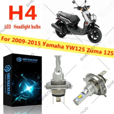 H4 LED Headlight Bulb Kit 8000k Ice Bule For 2009-2015 Yamaha YW125 Zuma 125 - Image 1 of 4
