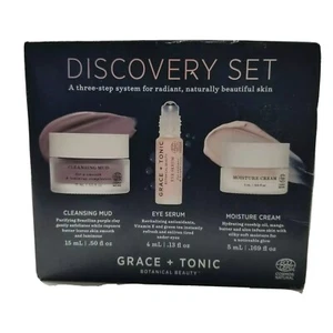 Grace + Tonic Discovery Set 3-teilig Reinigungsschlamm, Feuchtigkeitscreme, Augenserum, NEU - Bild 1 von 4