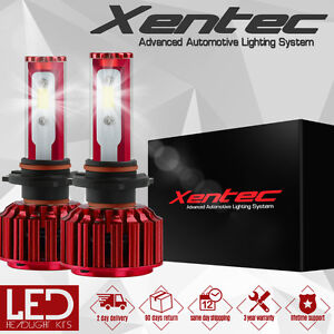 2x XENTEC H11 H9 H8 LED Headlight Bulb Kit Low Beam Fog Light 72W 6000K 7600LM