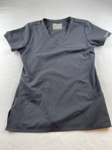 Sketchers by Barco: Womens Grey Short Sleeve Scrub Shirt Front Pockets Size M - Picture 1 of 10