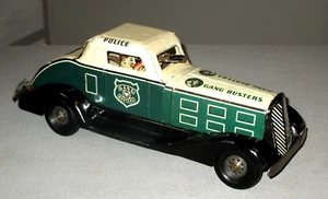 1930er MARX POLICE GANG BUSTERS PRESSSTAHL AUFZIEHWAGEN - 14,5" ANTIKES SPIELZEUG - Bild 1 von 15