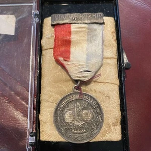 PSAL 1921 Domingo Días Mundiales de Campo Medalla Dieges & Clust Periódico Pulitzer Plata - Imagen 1 de 10