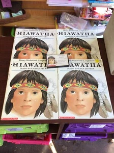 Listening Center Lot of 4 HIAWATHA Scholastic Books Tape Longfellow Indian - Picture 1 of 1