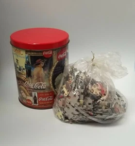 Coca-Cola Vintage Pinup Puzzle Tin missing pieces - Picture 1 of 12
