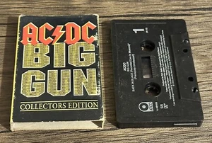 AC/DC Big Gun Cassette Tape Single Back In Black 1993 Live In Moscow Ultra Rare! - Picture 1 of 7