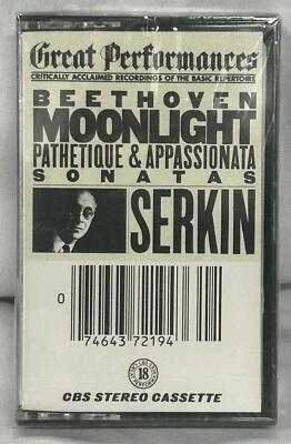 GREAT PERFORMANCES BEETHOVEN'S 5TH SCHUBERT 8TH CBS CASSETTE MYT36719 New Sealed - Image 1 of 3