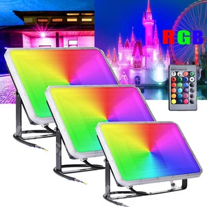20W 30W RGB LED Fluter Außen Strahler Mit Fernbedienung Scheinwerfer Dimmbar - Bild 1 von 26