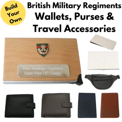 British Military Regiments Wallets Card Holders & Custom Leather Travel Goods - Image 1 of 3