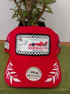 Vintage Monaco Grand Prix Hat Cap Red Formula One Racing SnapBack Cars 90s. NWT - Picture 1 of 14