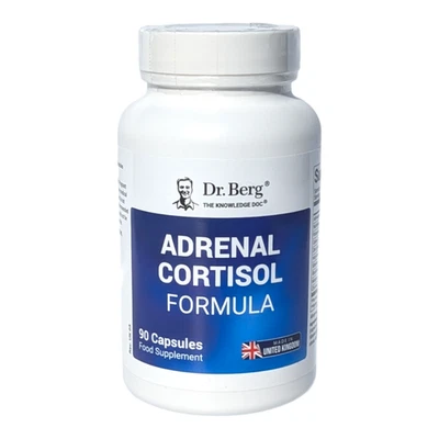 Dr. Berg Adrenal Cortisol Formula 90 Capsules BBD 08/2026