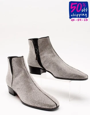 PVP €1050 SANTONI Cuero Botines US7 UK4 EU37 Estrás Hecho en Italia Foto 1 de 4