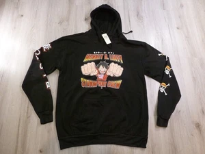 One Piece Monkey D. Luffy Strohhut Crew Pull Over Hoodie Gr. L schwarz Neu mit Etikett - Bild 1 von 9
