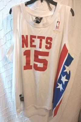 RARE VTG NBA Reebok New Jersey Nets Vince Carter 15 Men 4XL SEWN Stars White - Image 1 of 4
