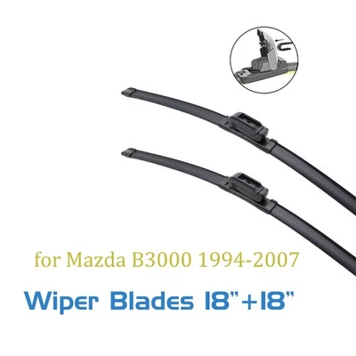 2, para Mazda B3000 1994-2007 limpiaparabrisas 18 18 gancho en J delantero Foto 1 de 4