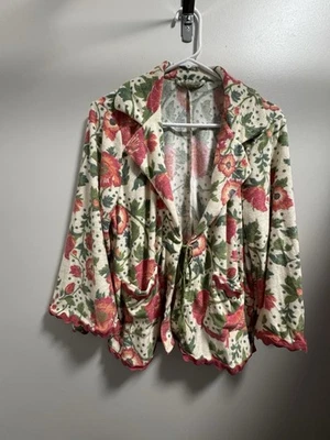 Free People Bali Wake Up Bata Kimono Cárdigan Suéter Talla XS Floral De Gran Tamaño Foto 1 de 4