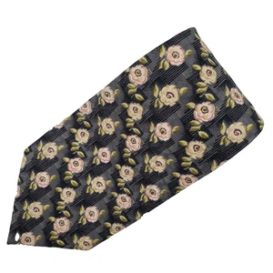 Ermenegildo Zegna Floral Pattern Men's Necktie 100% Silk Made In Italy - Picture 1 of 9