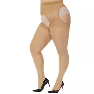 WiliW Strapsstrumpfhose für Damen Übergröße Strumpfgürtel transparent Tights Sexy T... - Bild 1 von 6
