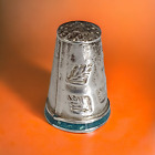 * Silber  / Emaille *  Schöner alter Fingerhut * Mexiko * Silber 925 * (507)