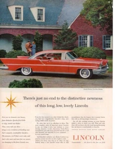 Ford Lincoln Premiere 1957 anuncio impreso de colección rojo anuncio de coche de 2 puertas - Imagen 1 de 1