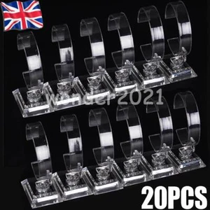 20sets Acrylic Clear Bracelet Watch Display Holder Stand Rack Jewelry Showcases - Picture 1 of 11