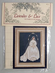 I Thee Wed LL29 - VTG Lavender & Lace Counted Cross Stitch Victorian Pattern - Picture 1 of 3