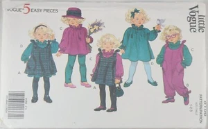 Little Vogue Patrón 8156 Niños Piña Delantera Mono Vestido Top Legging Talla 1-3 - Imagen 1 de 2