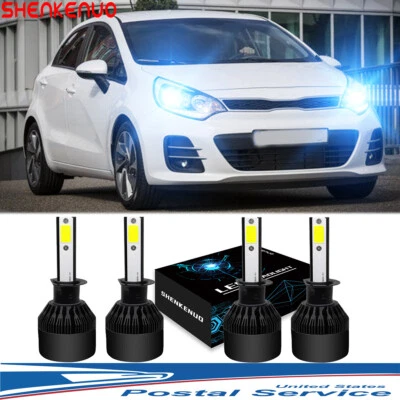 Kit de 4 bombillas LED H1+H1 haz alto+bajo 8000 k para Kia Rio 2012-2017 Foto 1 de 4