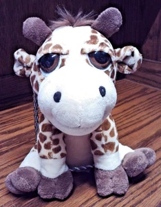 The Petting Zoo Small 8" PLUSH Giraffe Brown Eyes Stuffed Animal Soft Toy   1008 - Picture 1 of 5